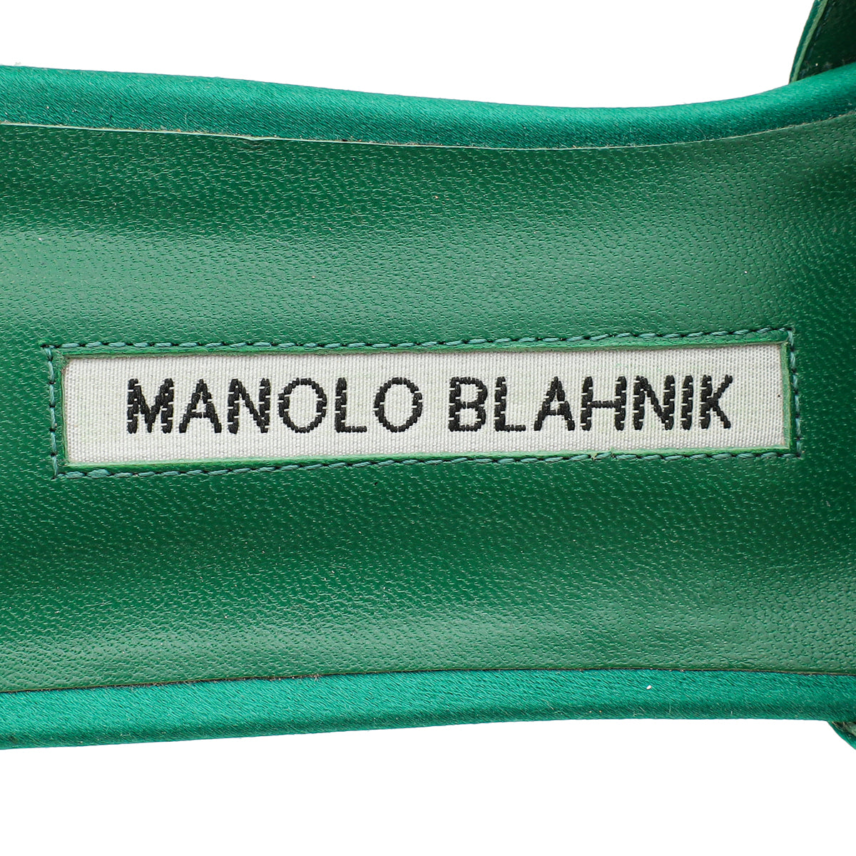 Manolo Blahnik Green Martamod Flat Slide Sandal 41