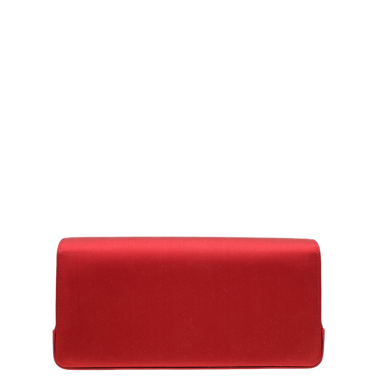 Manolo Blahnik Red Satin Gothisi Jewel Buckle Clutch-Manolo Blahnik-THE CLOSET