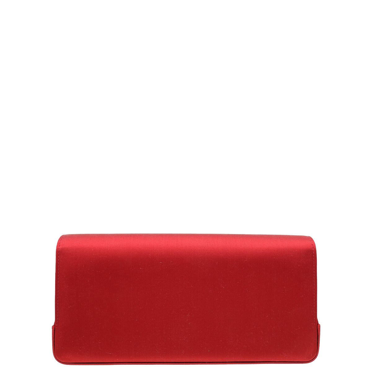 Manolo Blahnik Red Satin Gothisi Jewel Buckle Clutch