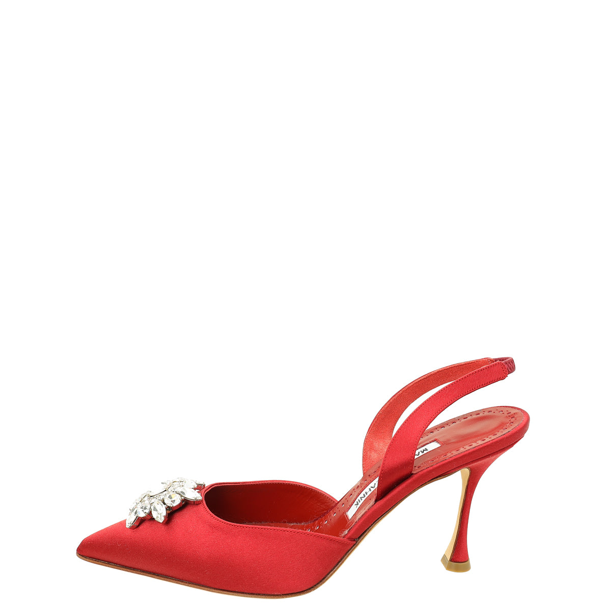 Manolo Blahnik Red Cassinasli Slingback Pumps 37.5