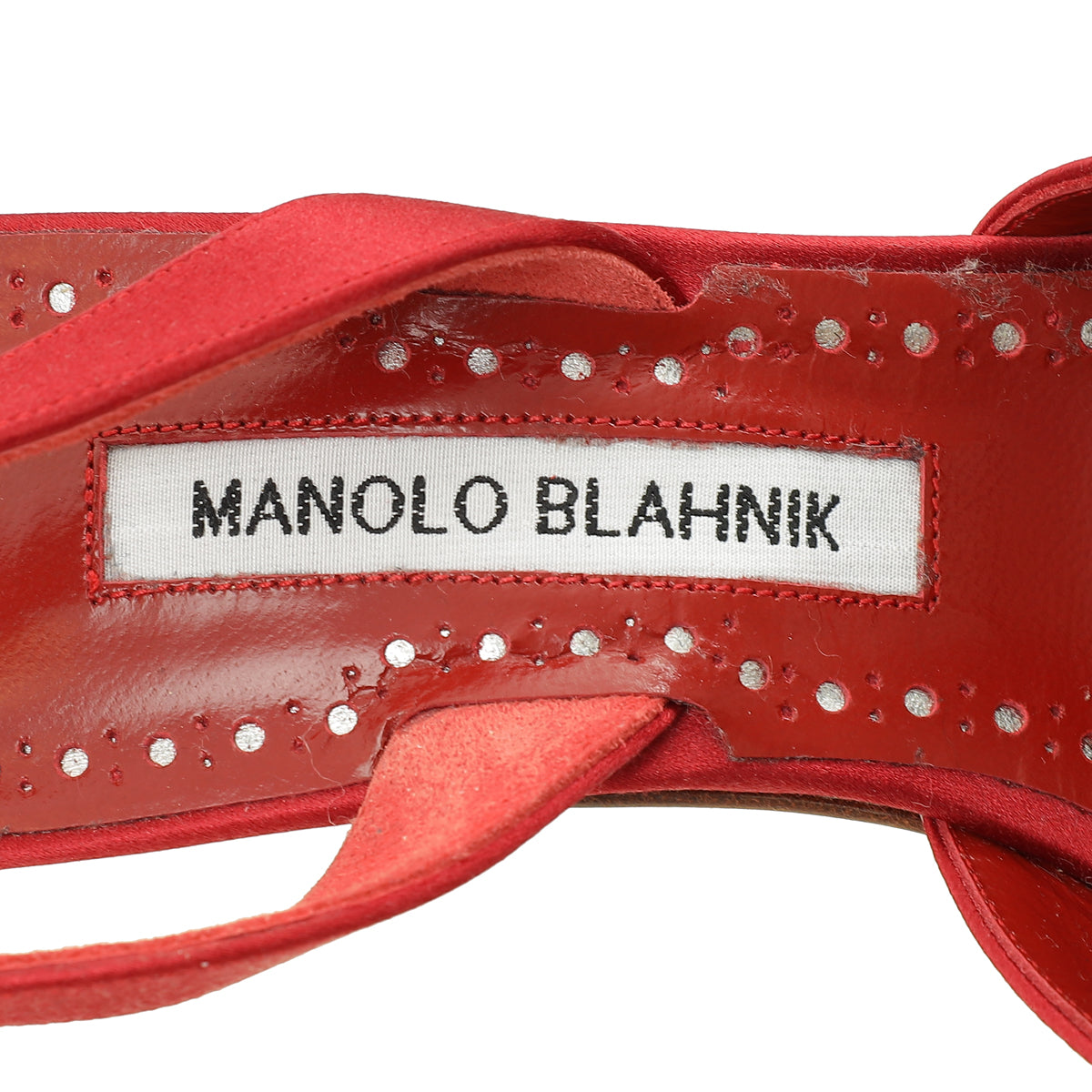 Manolo Blahnik Red Cassinasli Slingback Pumps 37.5