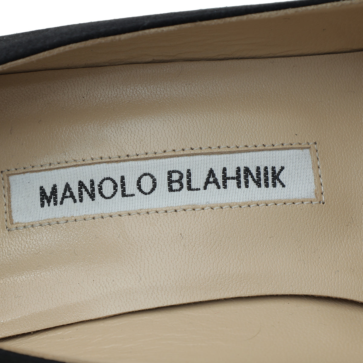 Manolo BlahniK Black Satin Hangisi Crystal Pump 39
