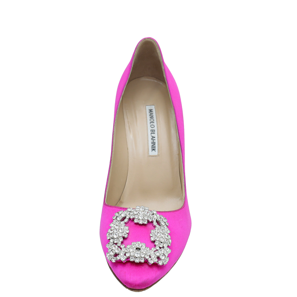 Manolo Blahnik Neon Fuchsia Satin Hangisi Pumps 39-Manolo Blahnik-THE CLOSET