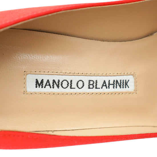 Manolo Blahnik Red Hangisi Pump 36