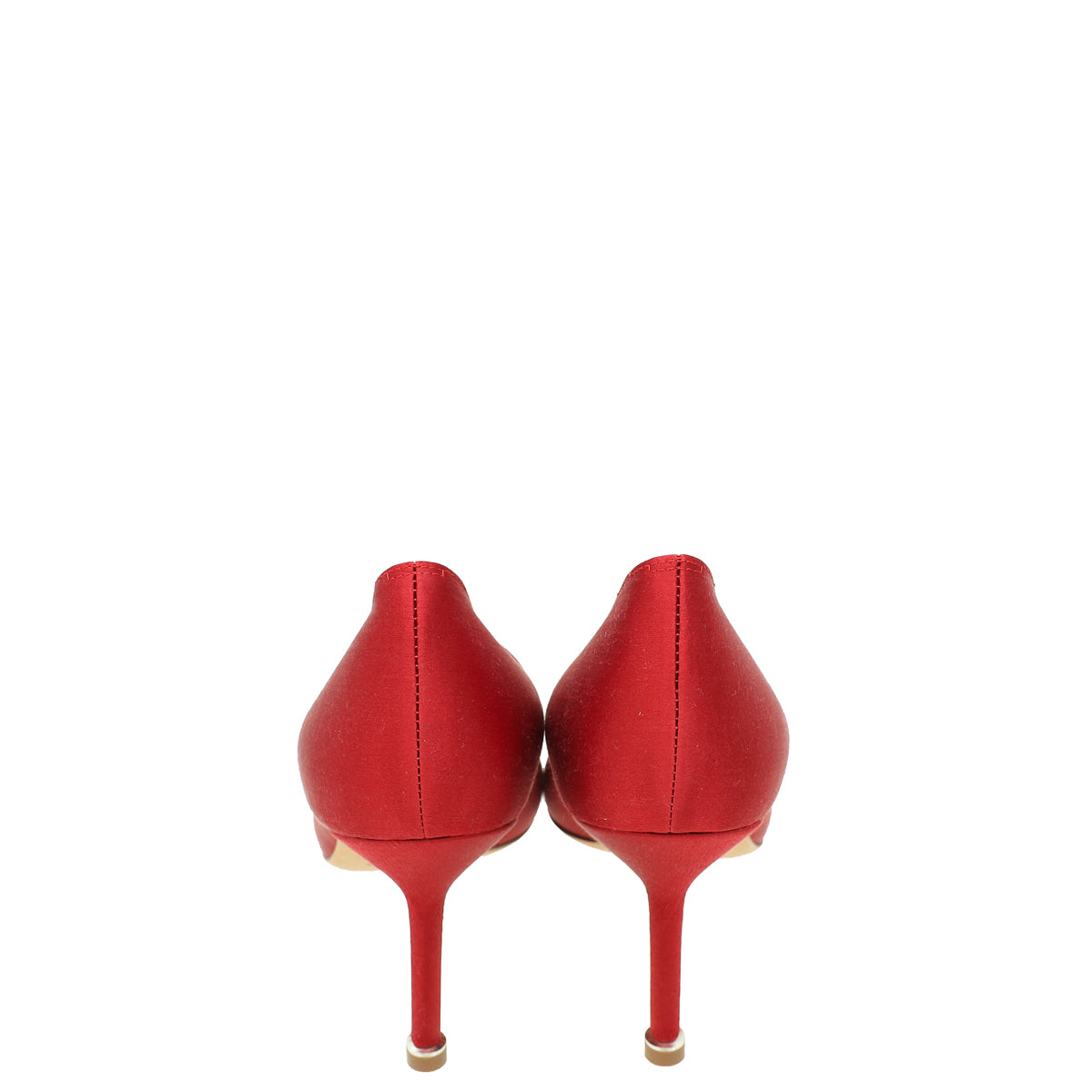 Manolo Blahnik Red Satin Hangisi Pump 39