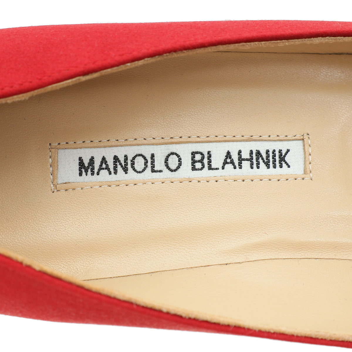 Manolo Blahnik Red Satin Hangisi Pump 39