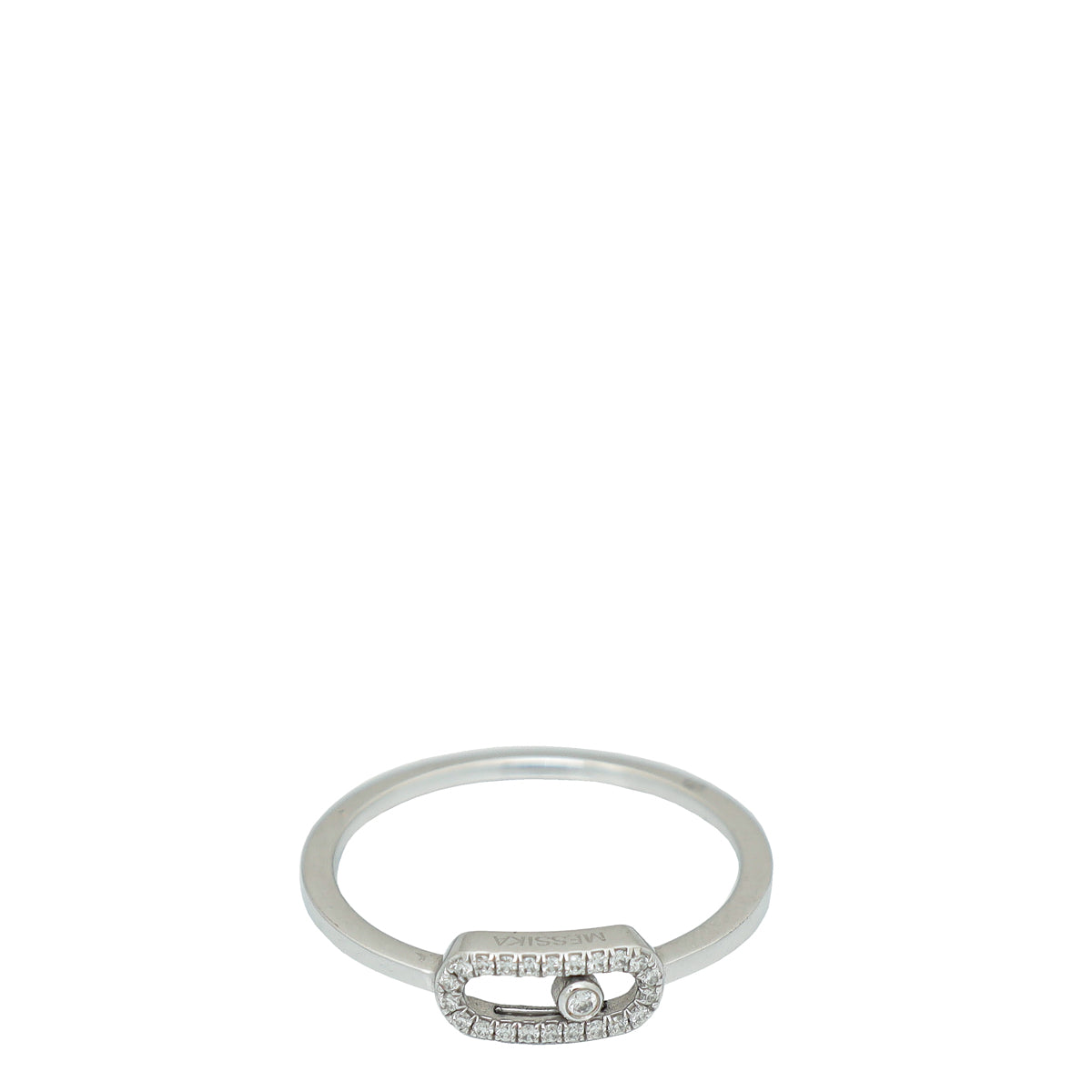 Messika 18K White Gold Diamond Move Uno Ring (56-57)-Messika-THE CLOSET