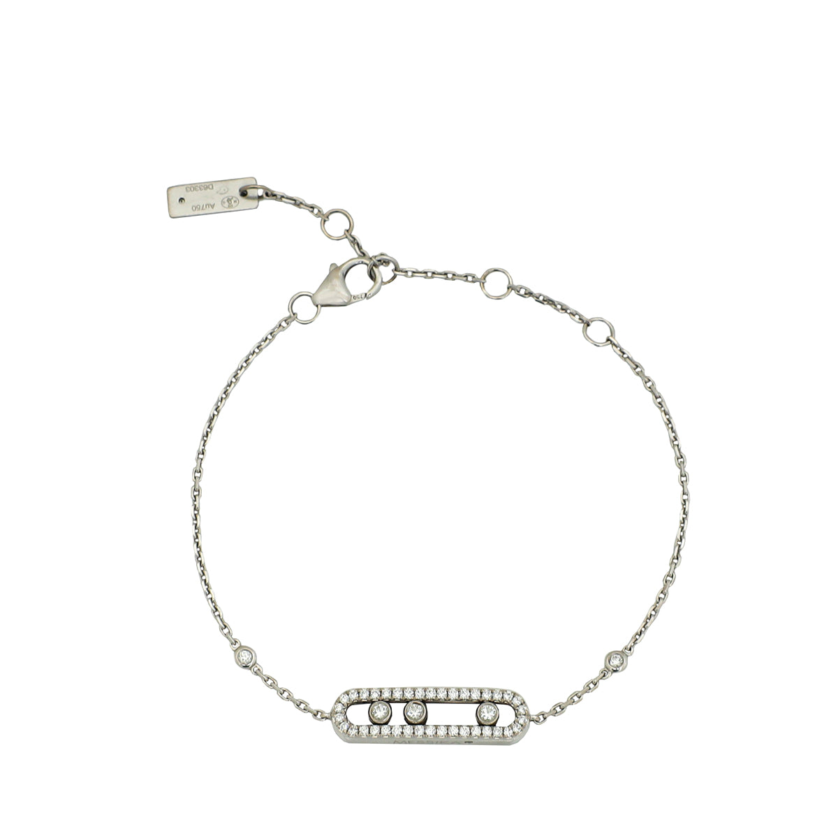 Messika 18K White Gold Baby Move Pavé Diamond Bracelet-Messika-THE CLOSET