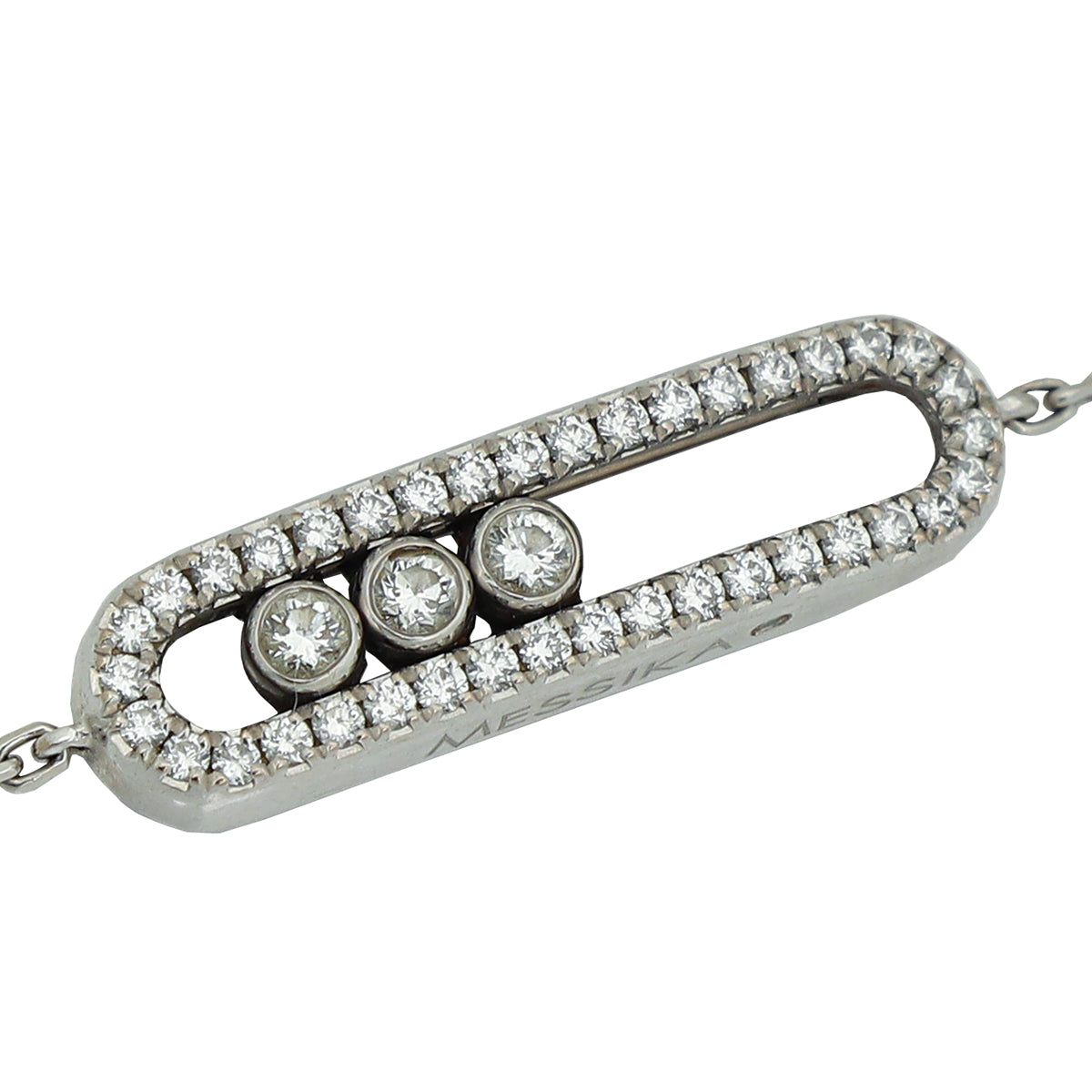 Messika 18K White Gold Baby Move Pavé Diamond Bracelet-Messika-THE CLOSET