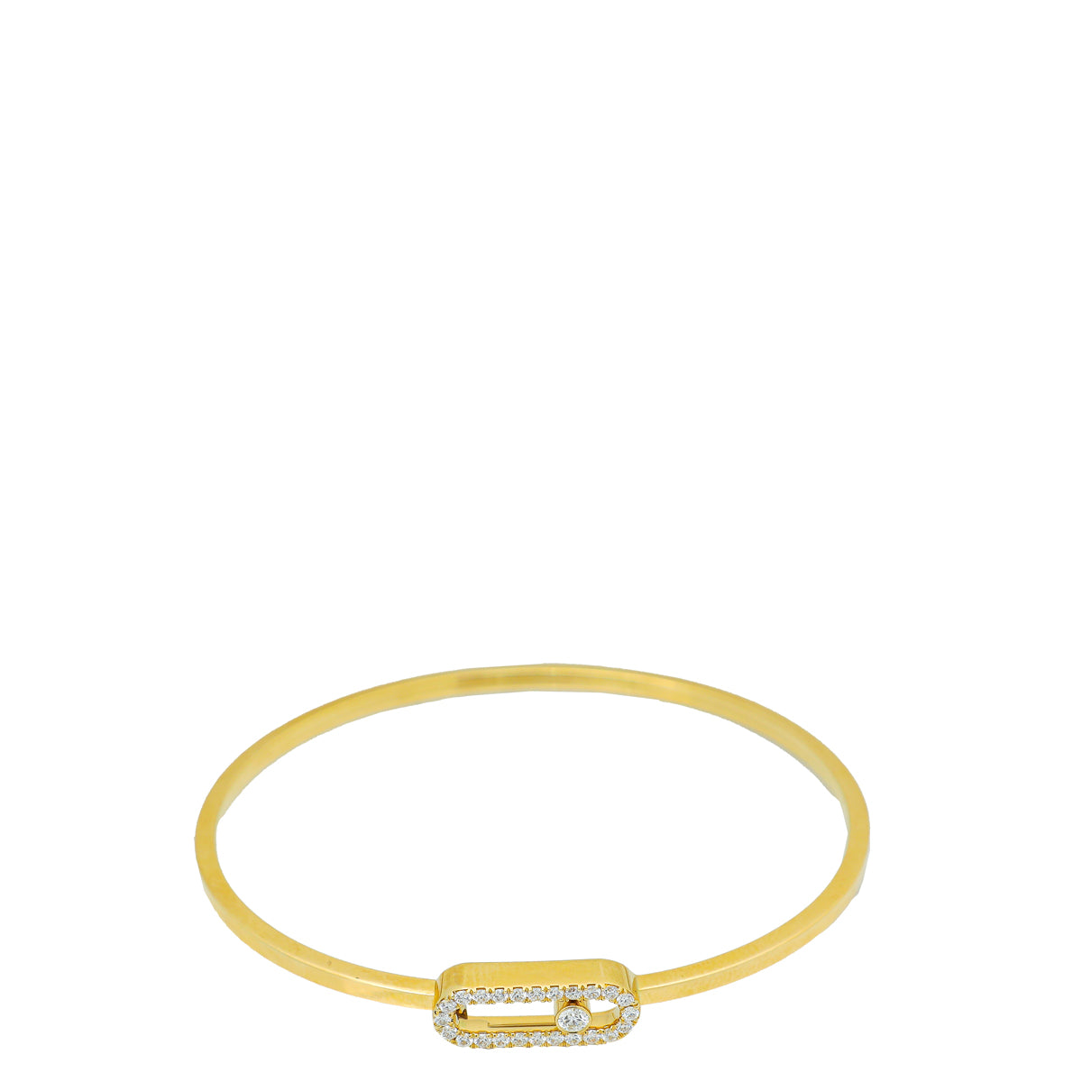 Messika 18K Yellow Gold Diamond Move Uno Pave Flex Bangle MM-Messika-THE CLOSET