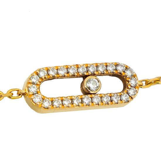 Load image into Gallery viewer, Messika 18K Pink Gold Move Uno Pave Diamond Bracelet
