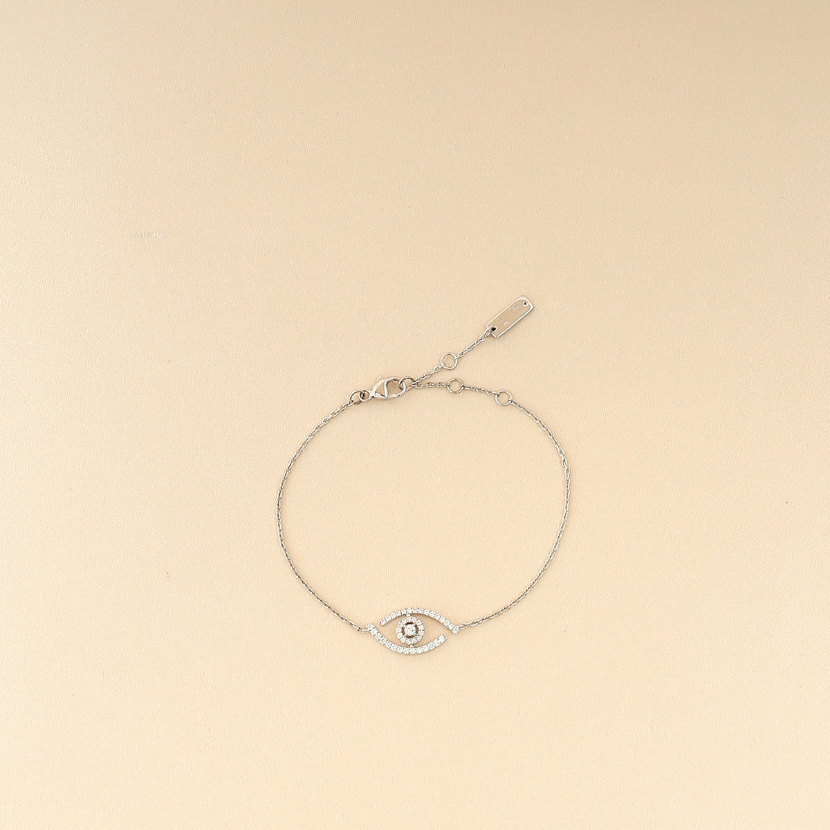 Messika 18K White Gold Lucky Eye Pave Diamond Bracelet-Messika-THE CLOSET