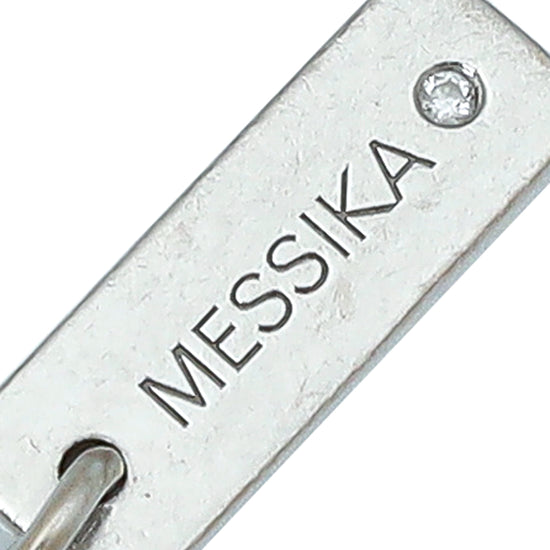 Messika 18K White Gold Diamond Lucky Move Bracelet