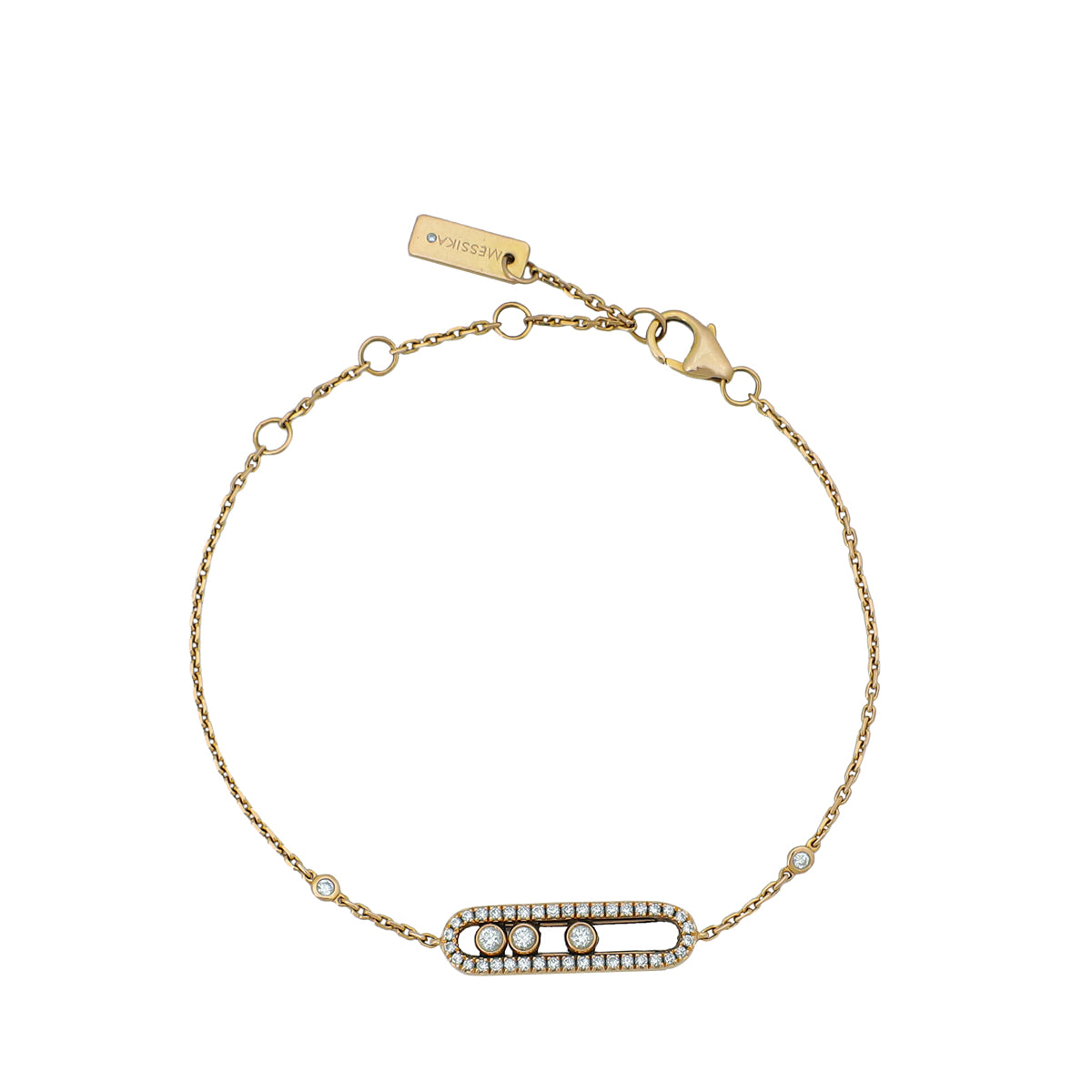 Messika 18K Yellow Gold Baby Move Diamond Bracelet-Messika-THE CLOSET