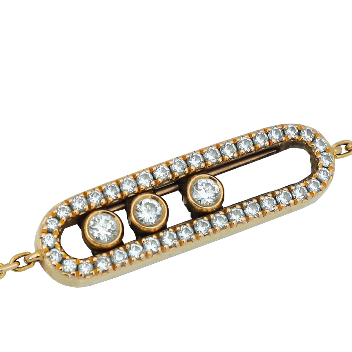 Messika 18K Yellow Gold Baby Move Diamond Bracelet-Messika-THE CLOSET