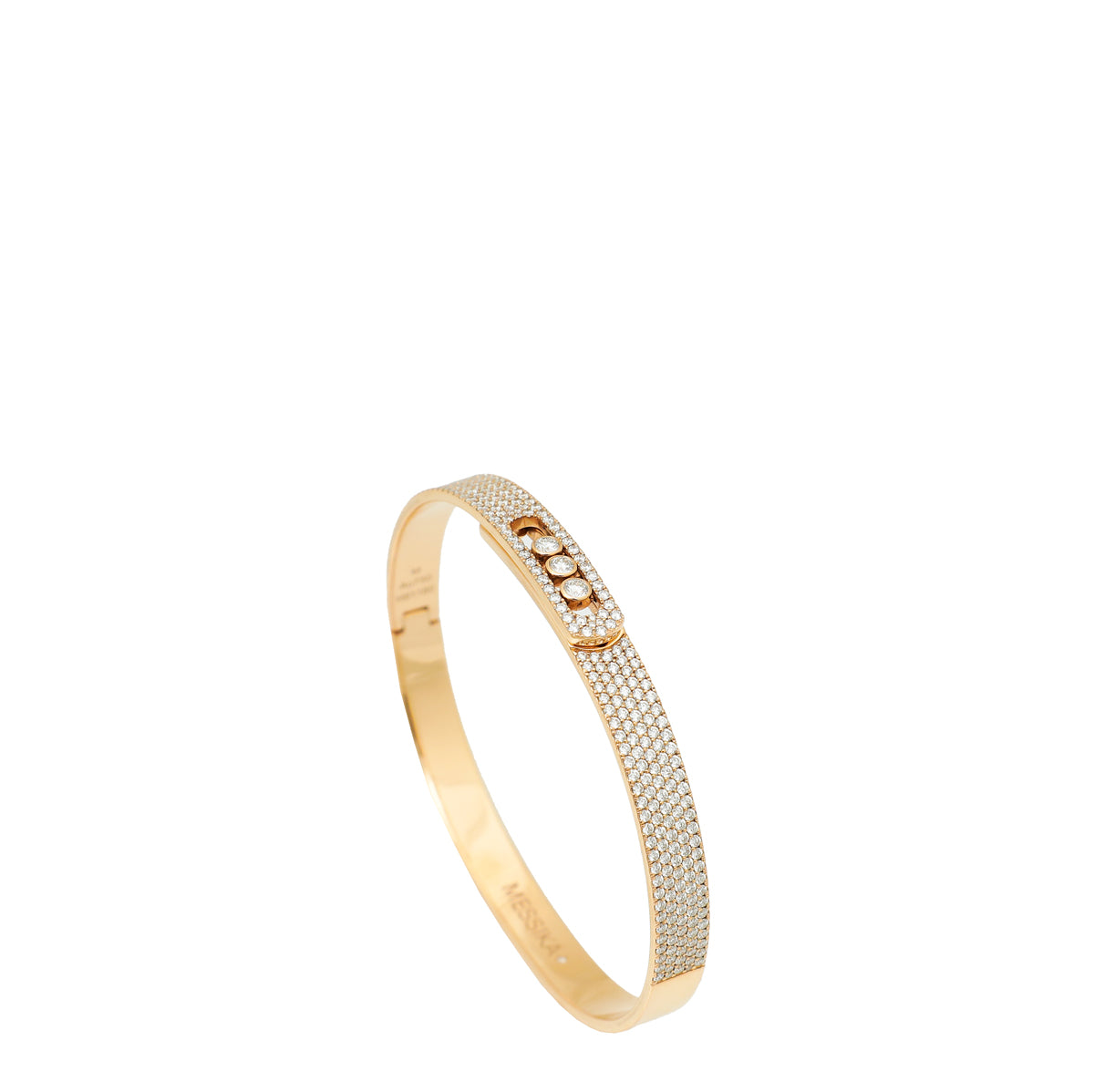 Messika 18K Pink Gold Diamond Noa Full Pave Bangle