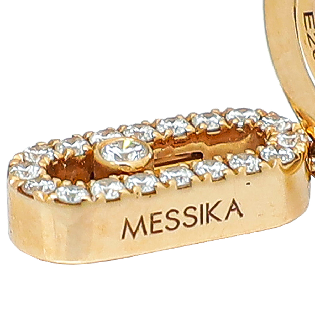 Messika 18K Rose Gold Diamond Creoles Move Uno Earring