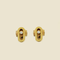 Messika 18K Yellow Gold Diamond Move Uno Stud Earrings