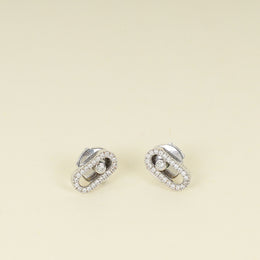 Messika 18K White Gold Move Uno Stud Diamond Earrings