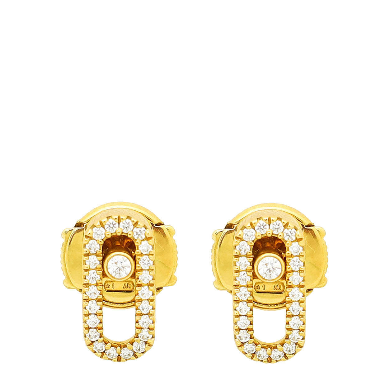 Messika 18K Yellow Gold Diamond Puces Move Uno Earrings-Messika-THE CLOSET