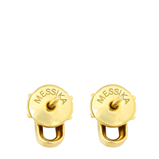 Messika 18K Yellow Gold Diamond Puces Move Uno Earrings