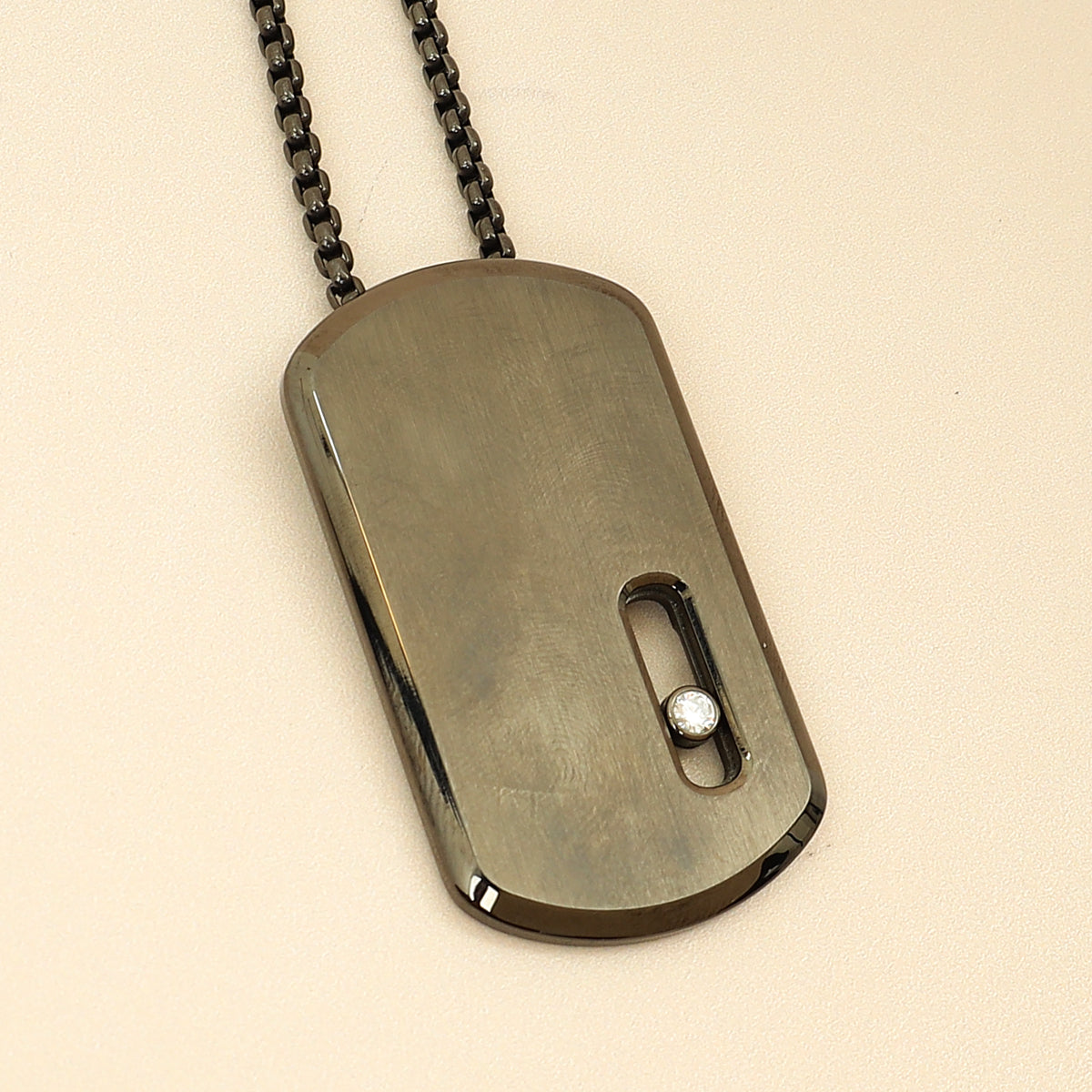 Messika Titanium Graphite Move LM Pendant Men's 27mm Necklace-Messika-THE CLOSET