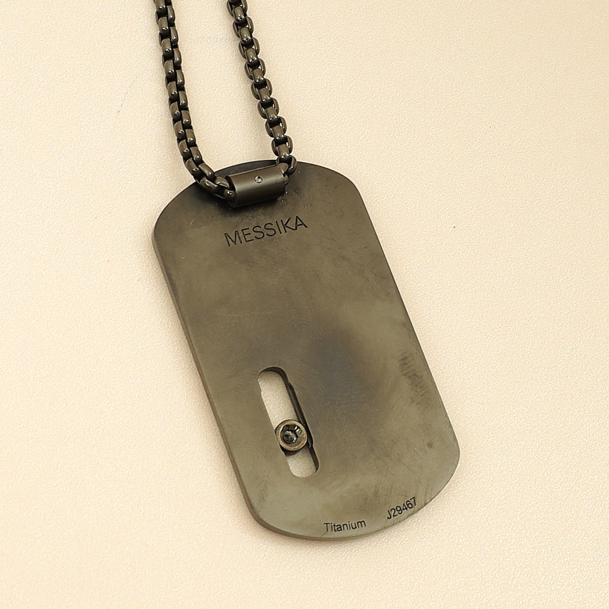 Messika Titanium Graphite Move LM Pendant Men's 27mm Necklace-Messika-THE CLOSET