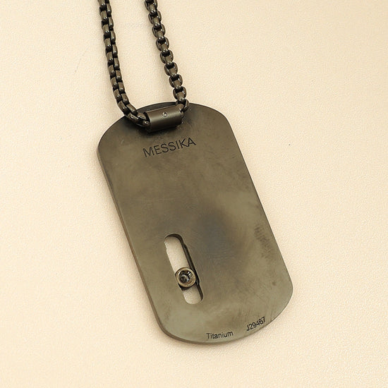 Messika Titanium Graphite Move LM Pendant Men's 27mm Necklace-Messika-THE CLOSET