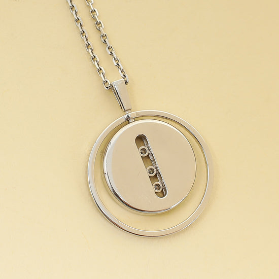 Messika 18K White Gold Lucky Move Diamond and Onyx Necklace-Messika-THE CLOSET