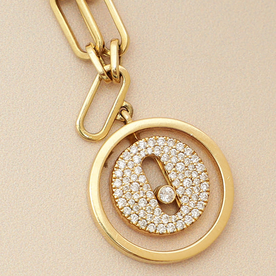 Messika 18K Yellow Gold Lucky Move Diamond Pavé Ankle Bracelet