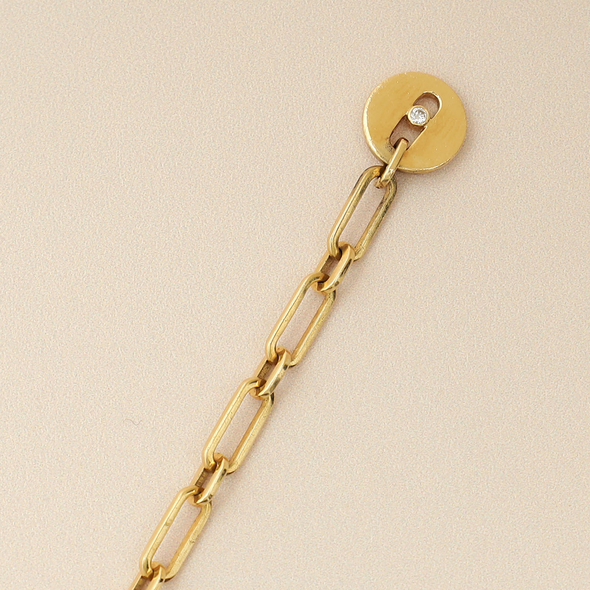 Messika 18K Yellow Gold Lucky Move Diamond Pavé Ankle Bracelet-Messika-THE CLOSET