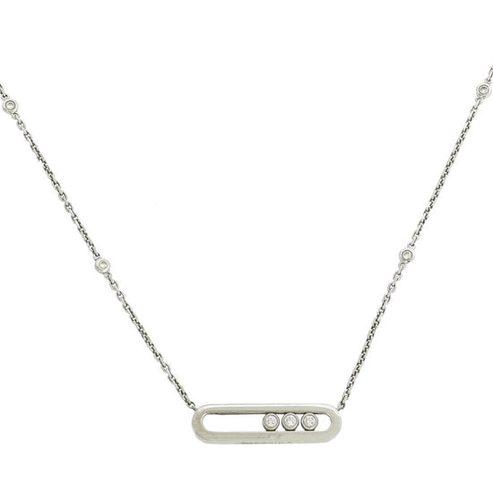 Messika 18K White Gold Diamond Baby Move Necklace