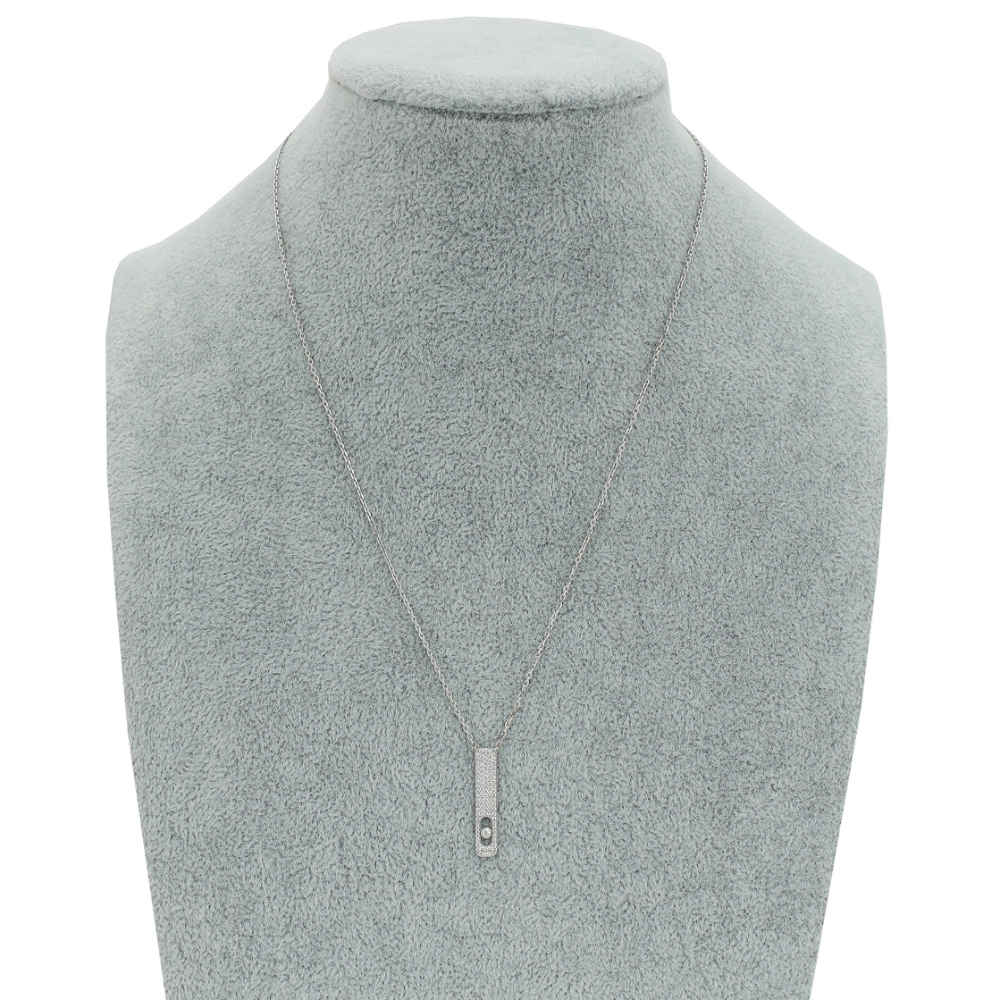 Messika 18K White Gold Diamond Pavé My First Pendant Necklace-Messika-THE CLOSET