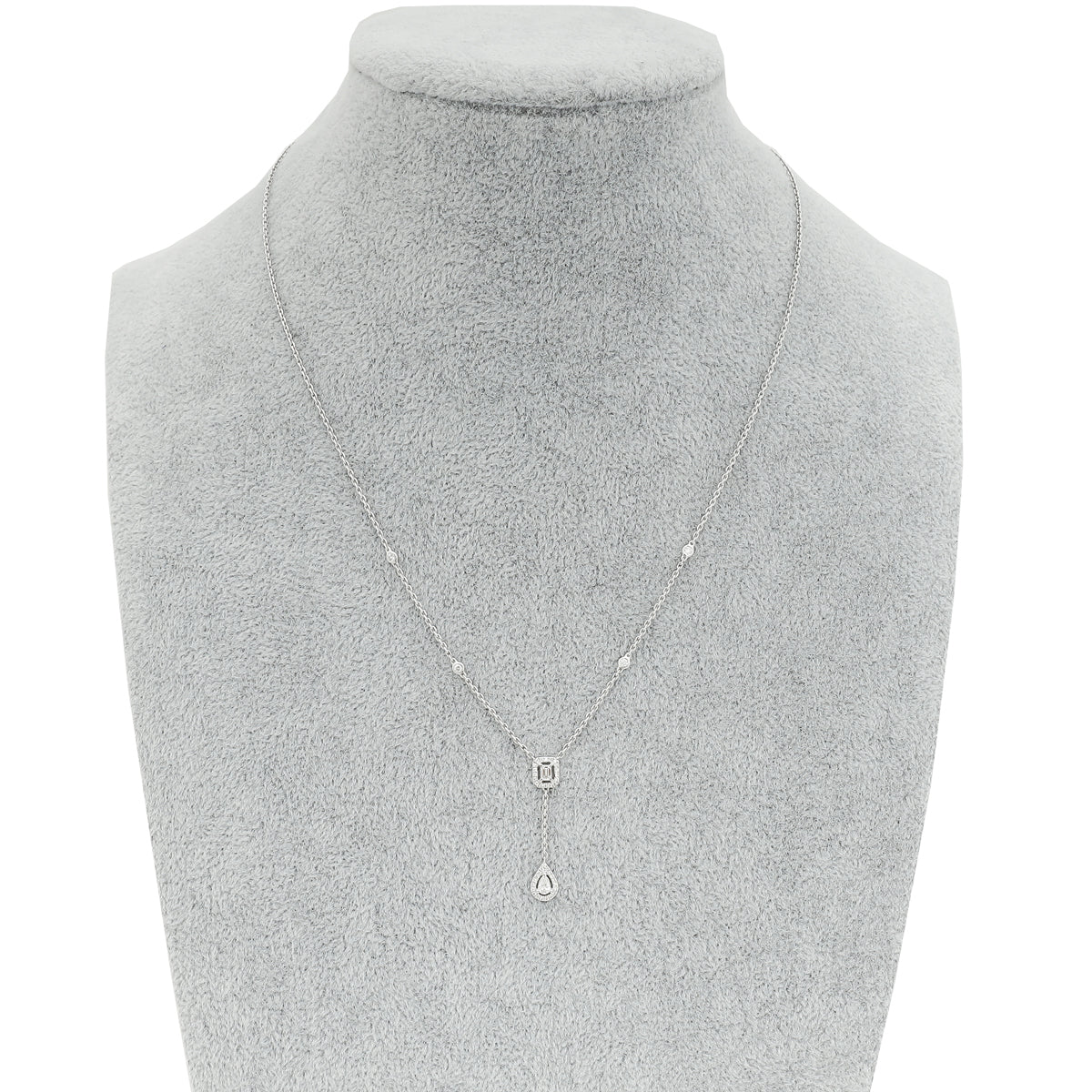 Messika 18K White Gold My Twin Tie Diamond Necklace-Messika-THE CLOSET