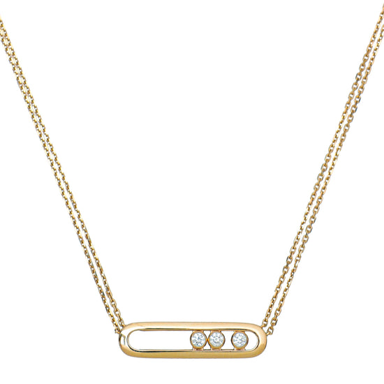 Messika 18K Rose Gold Diamonds Move Classic Pave Double Chain Necklace