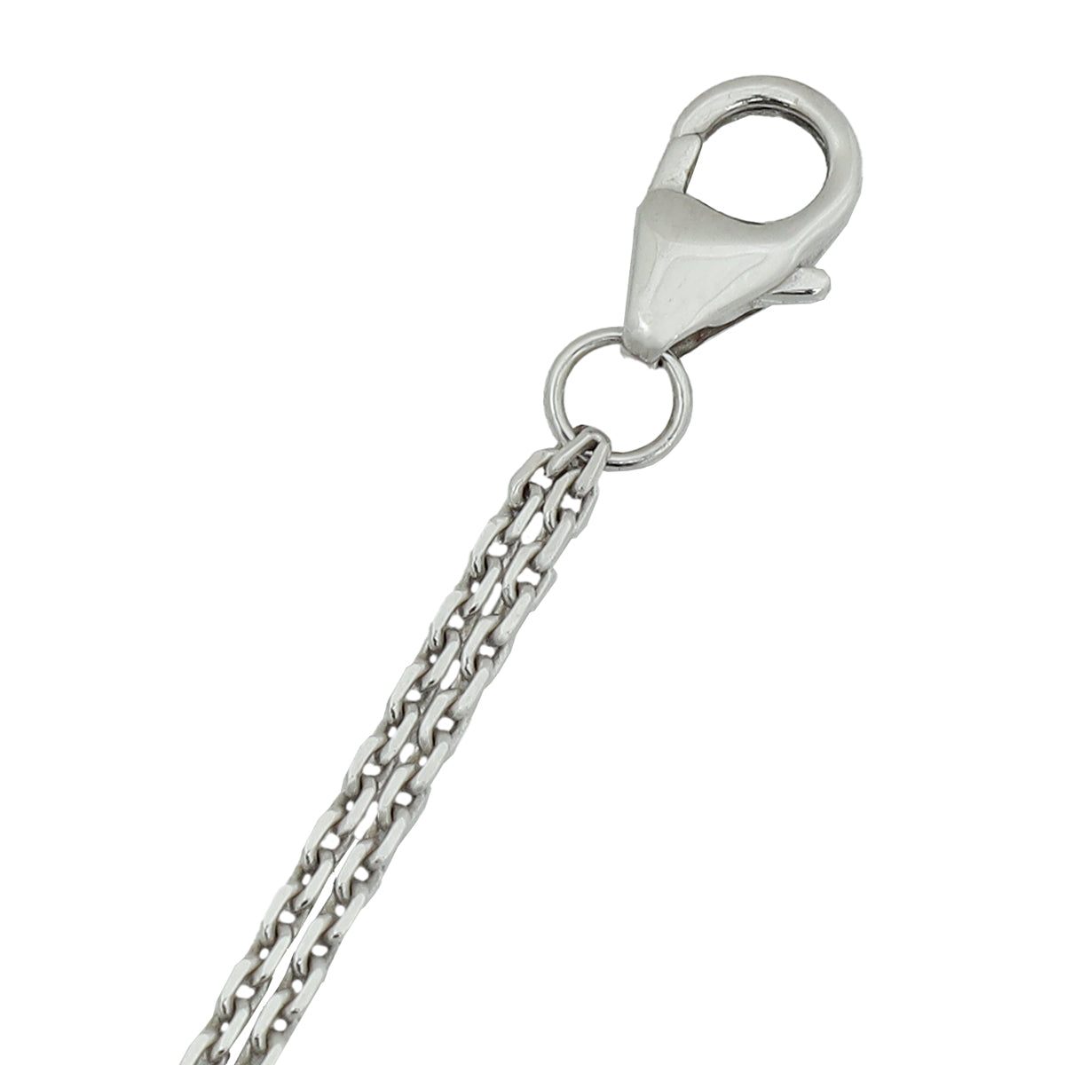 Messika 18K White Gold Move Pave Diamond Double Chain Necklace