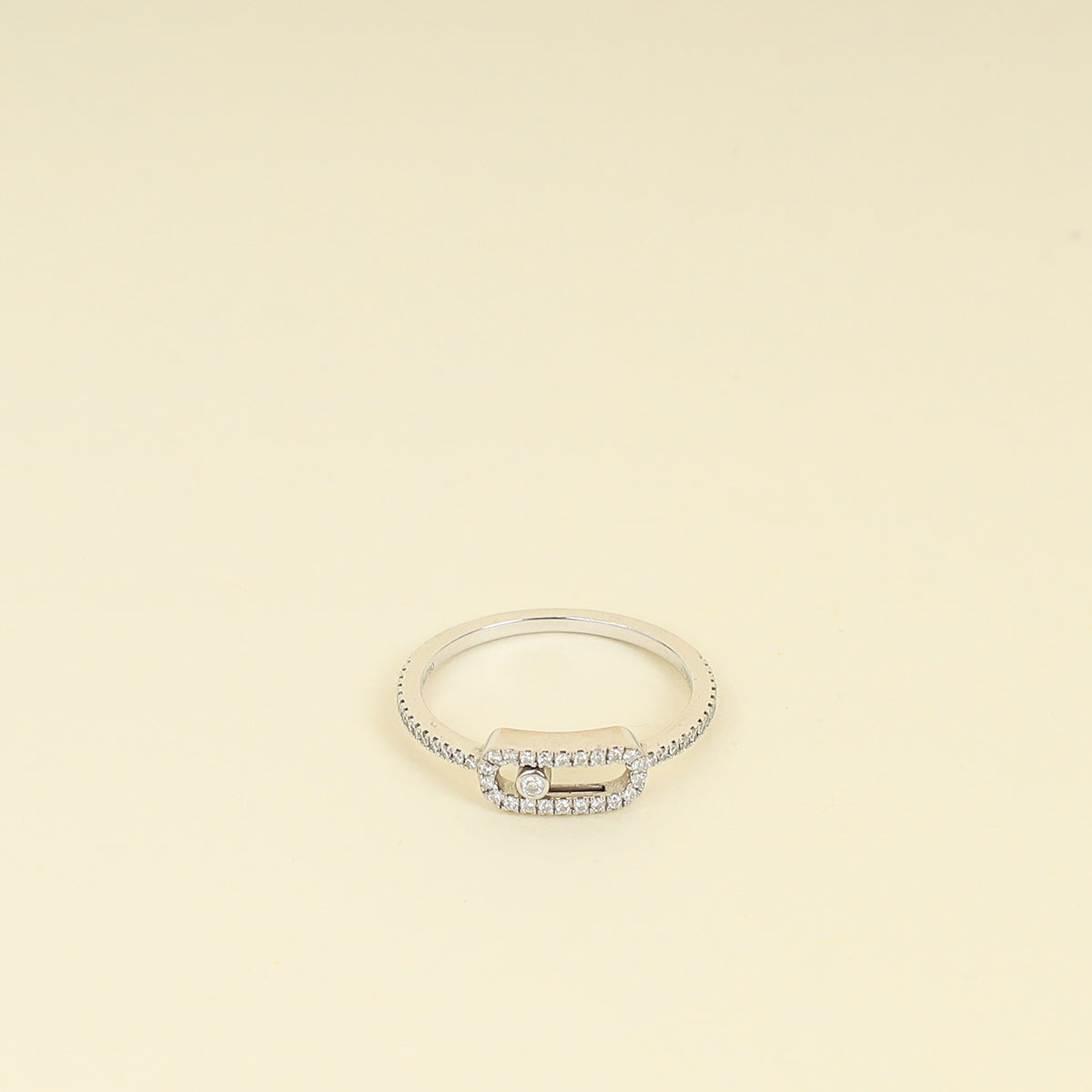 Messika 18K White Gold Move Uno Pave Diamond Ring 51