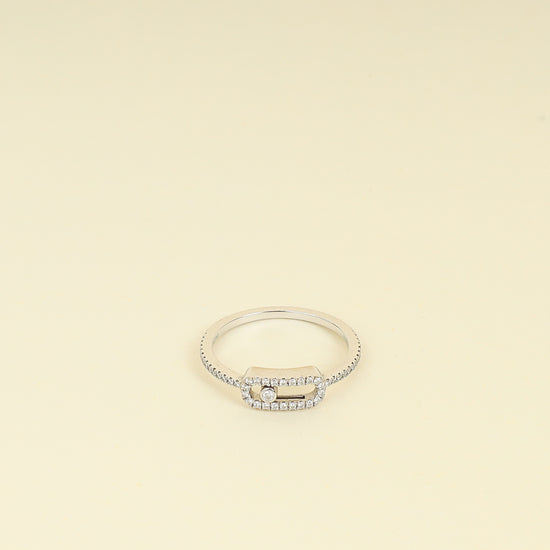 Messika 18K White Gold Move Uno Pave Diamond Ring 51