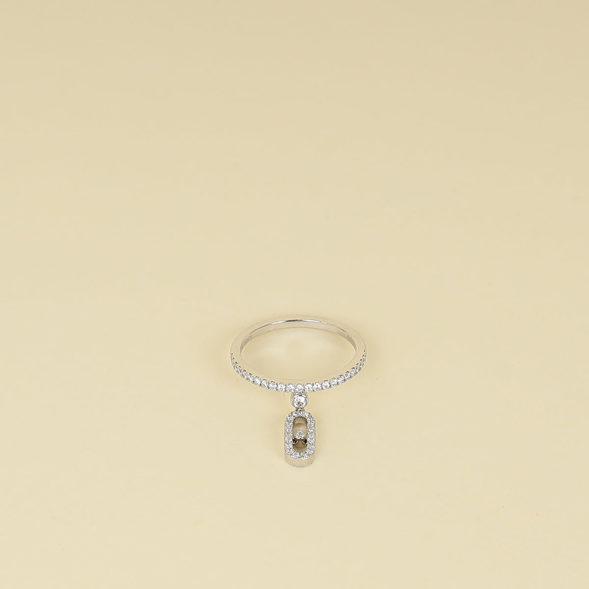 Messika 18K White Gold Diamond Move Uno Pave Drop Ring 53-Messika-THE CLOSET