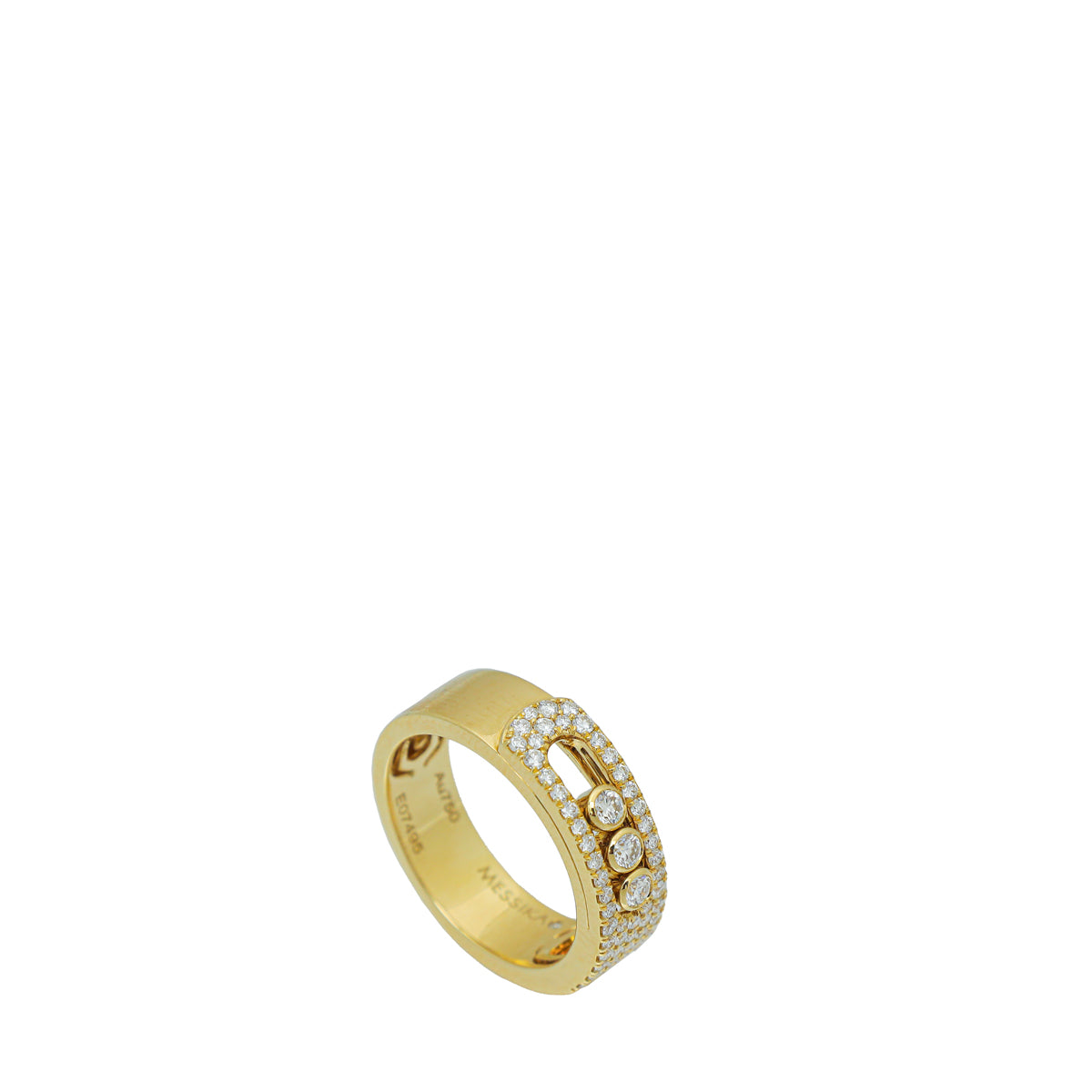 Messika 18K Yellow Gold Diamond Move Uno Pave Ring-Messika-THE CLOSET