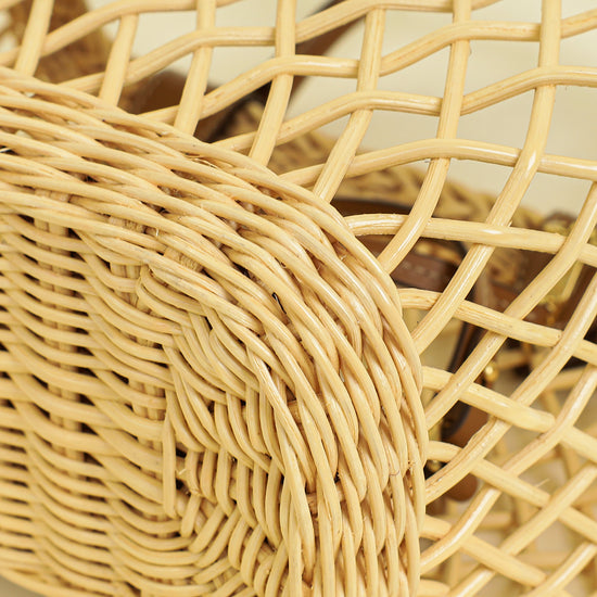 Miu Miu Bicolor Woven Fabric Bag