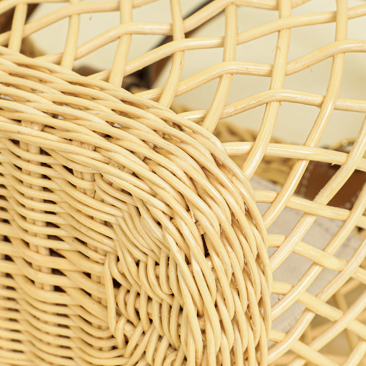 Miu Miu Bicolor Woven Fabric Bag