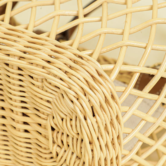 Miu Miu Bicolor Woven Fabric Bag