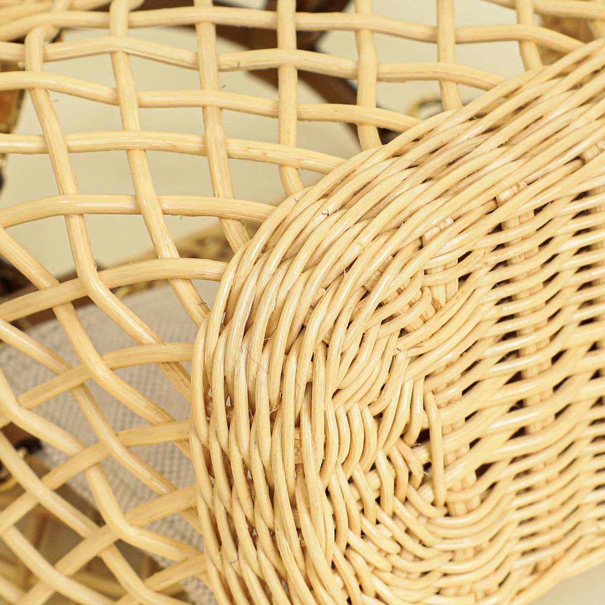 Miu Miu Bicolor Woven Fabric Bag