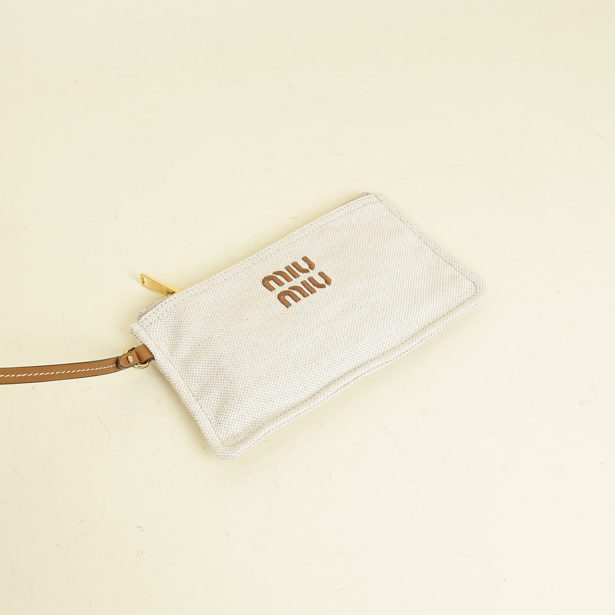 Miu Miu Bicolor Woven Fabric Bag