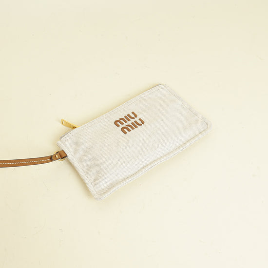 Miu Miu Bicolor Woven Fabric Bag