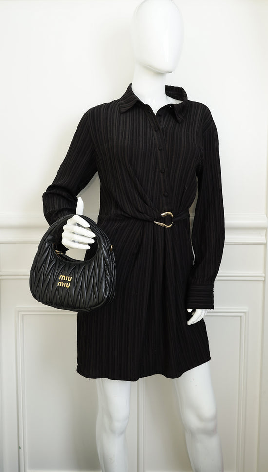 Miu Miu Black Wander Hobo Bag