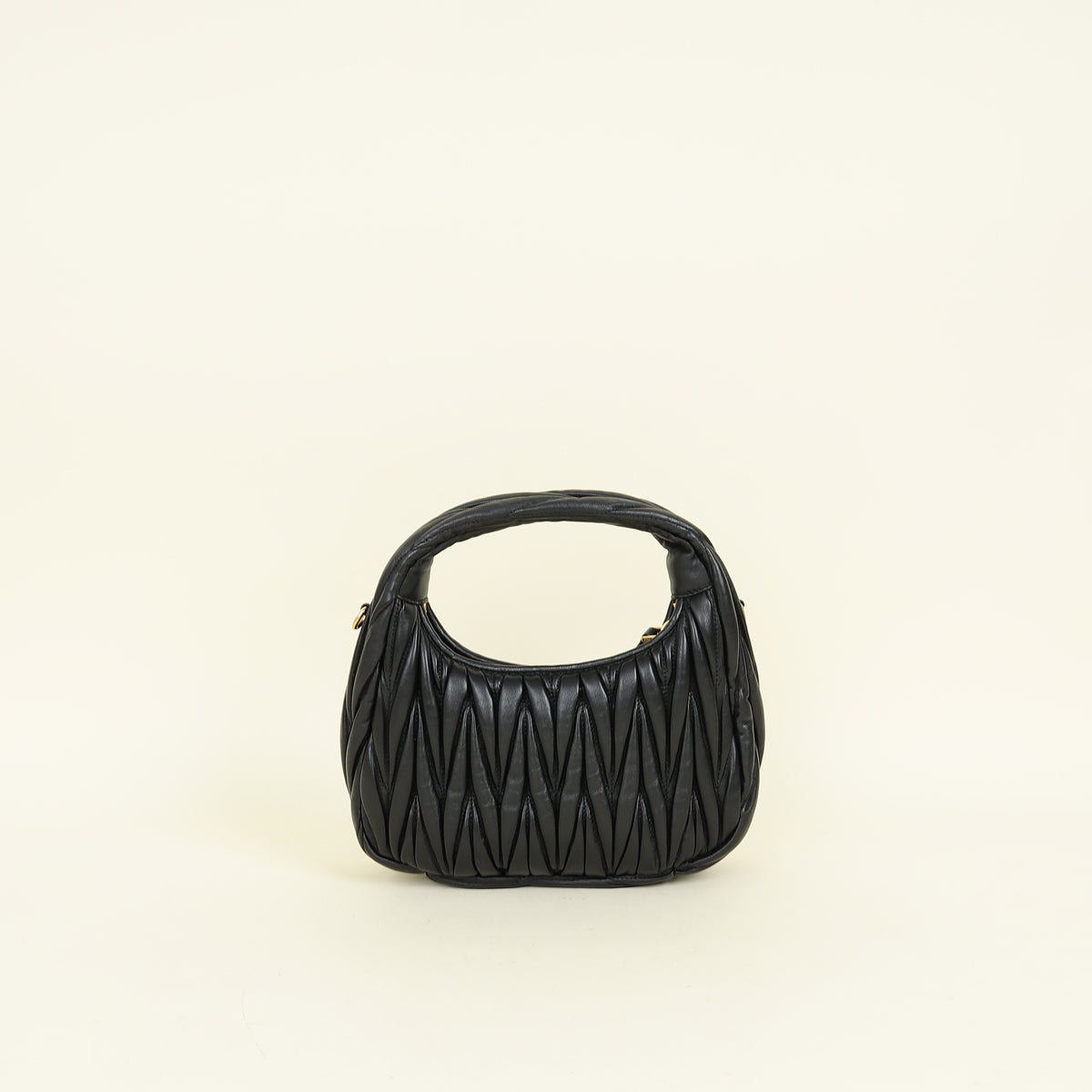 Miu Miu Black Wander Hobo Bag