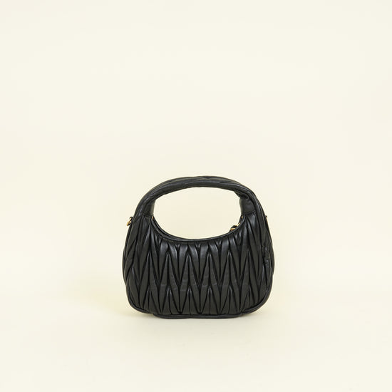 Miu Miu Black Wander Hobo Bag