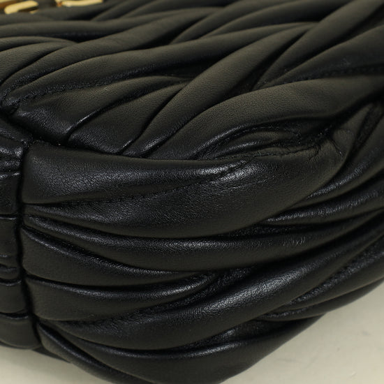 Miu Miu Black Wander Hobo Bag